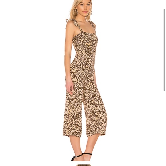 New faithfull the brand Elsa leopard print jumpsuit - Picture 6 of 10